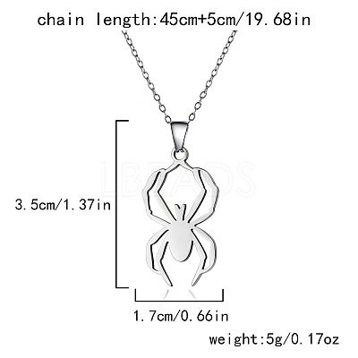 Halloween 304 Stainless Steel Laser Cut Pendant Necklaces FS-WG247A7-09-1