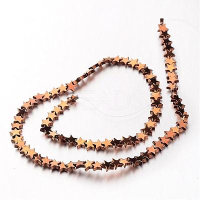 Electroplate Non-magnetic Synthetic Hematite Bead Strands G-F300-24B-08-1