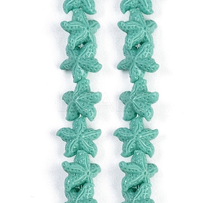 Synthetic Coral Dyed Carved Beads Strands CORA-K009-06A-05-1