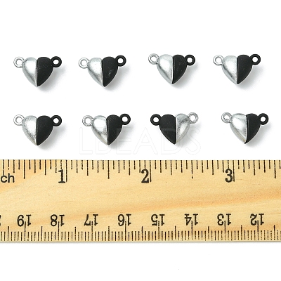 10 Sets Alloy Heart Magnetic Clasps FIND-FS0003-25-1