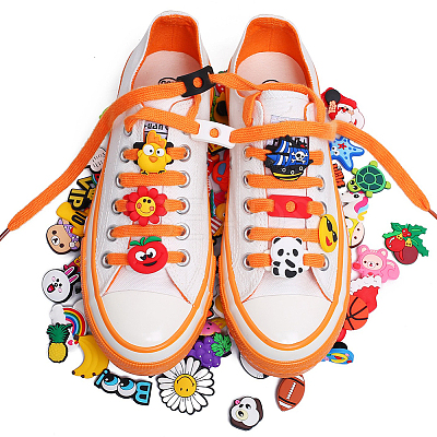 36Pcs 18 Style PVC Shoelace Buckles FIND-AR0004-64-1