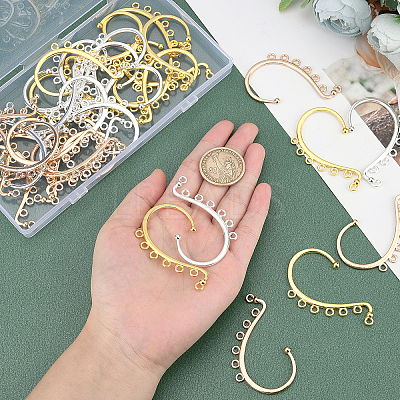 36Pcs 3 Colors Alloy Ear Cuff Findings FIND-PH0004-42-1