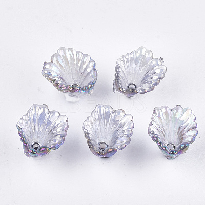 Transparent Acrylic Bead Caps TACR-T007-01-1
