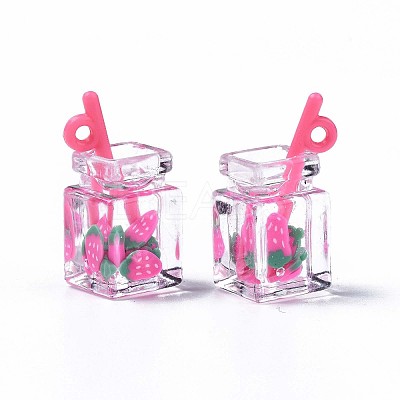 Imitation Drink Resin Pendants CRES-S359-32H-1