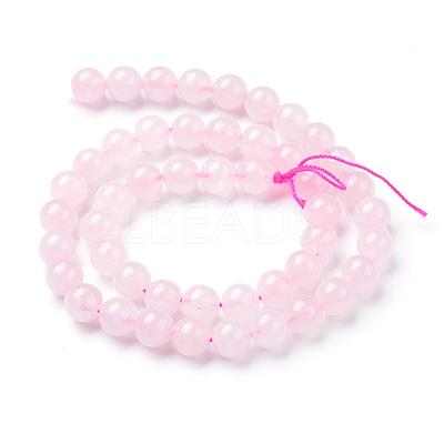 Natural Rose Quartz Beads Strands G-T055-8mm-13-1
