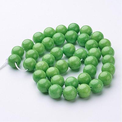 Natural Mashan Jade Round Beads Strands G-D263-10mm-XS17-1