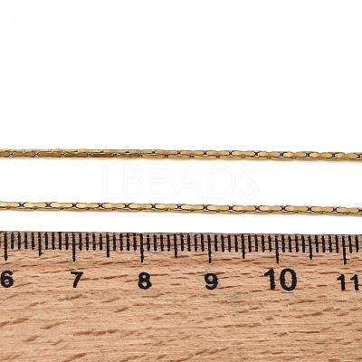 1.3MM 304 Stainless Steel Boston Link Chains Necklaces for Women Men NJEW-Z115-12G-03-1
