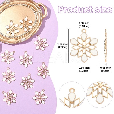 Barrel Plating Alloy Enamel Pendants ENAM-YW0002-57-1
