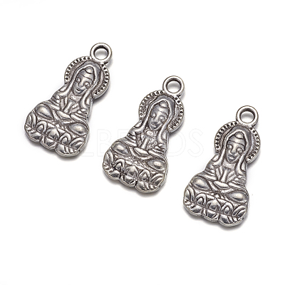 Tibetan Style Alloy Pendants PALLOY-K1363-AS-NR-1
