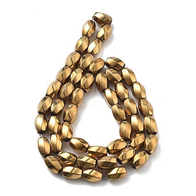 Electroplated Synthetic Magnetic Hematite Beads Strands G-P545-G01-02F-1