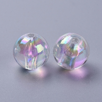 Eco-Friendly Transparent Acrylic Beads PL735-2-1