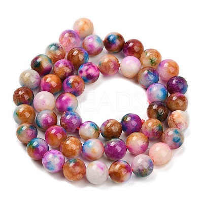 Natural White Jade Beads Strands G-Z097-A01-8mm-A-1
