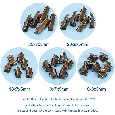 Iron Ribbon Crimp Ends Clamps IFIN-PH0023-33-1