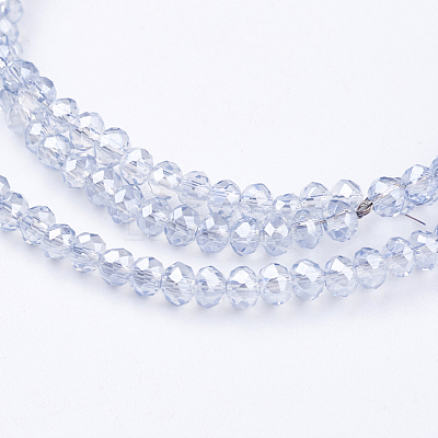 Electroplate Glass Beads Strands EGLA-J025-F19-1