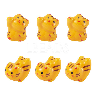 8Pcs 2 Styles Handmade Porcelain Beads PORC-TA0001-82-1