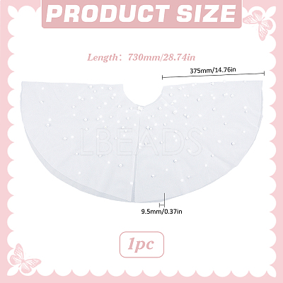 Polyester Gauze Bridal Shawl AJEW-ME0002-74B-1