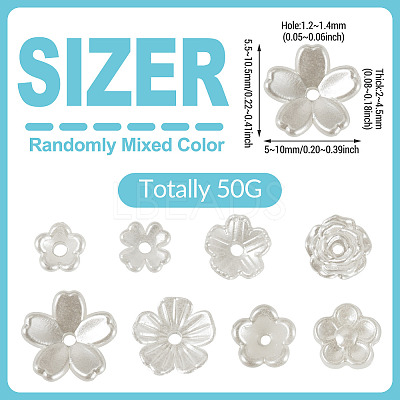 50G Pearlized ABS Plastic Beads KY-TADJ0001-05-1