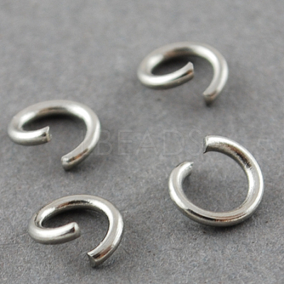 Tarnish Resistant 304 Stainless Steel Open Jump Rings A-STAS-R049-4x0.7mm-1