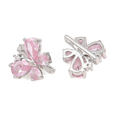 SHEGRACE Butterfly Brass Micro Pave Cubic Zirconia Spacer Bars XGRQ5K343-825P-A-1