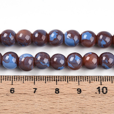 Baking Paint Glass Beads X1-DGLA-N003-8mm-C10-1