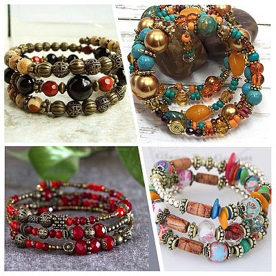 300Pcs 15 Styles Tibetan Style Alloy Beads Set FIND-SP0002-16D-1