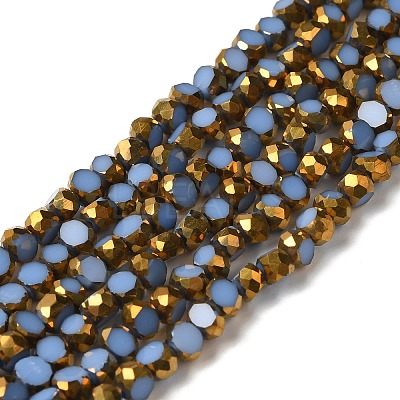Electroplate Glass Beads Strands X-EGLA-P061-01A-08-1