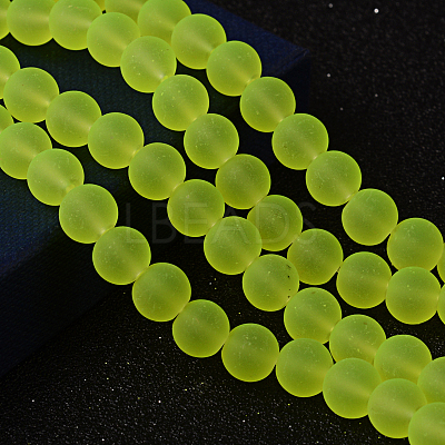 Baking Paint Transparent Glass Bead Strands GLAA-S031-4mm-30-1