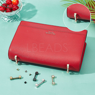 12 Sets 4 Colors Zinc Alloy Bag Connector Anchor Buckles FIND-WR0004-10-1