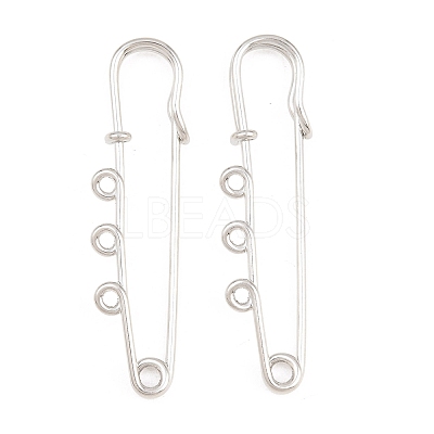 Iron Safety Pins Brooch Findings IFIN-Z005-02P-01-1