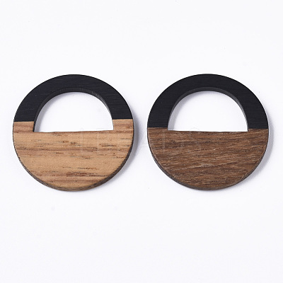 Resin & Walnut Wood Pendants RESI-T035-15A-1