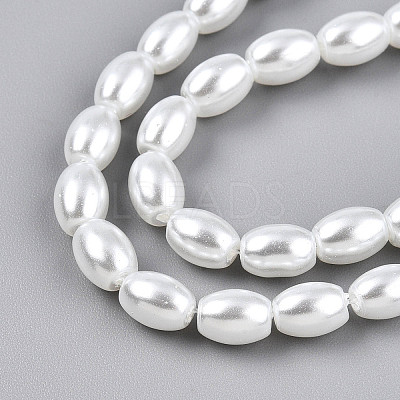 Baking Paint Pearlized Glass Pearl Bead Strands HY-T002-01B-01-1