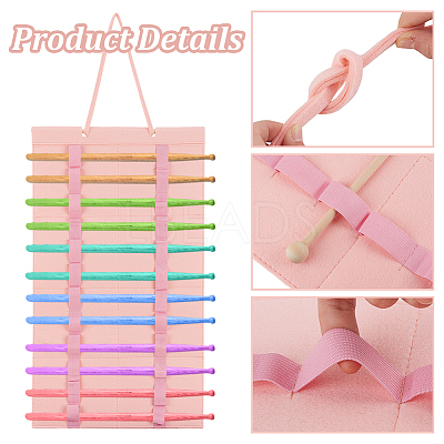Soft Felt & Wood Wall-Mounted  Display Bags ODIS-WH0330-001A-1