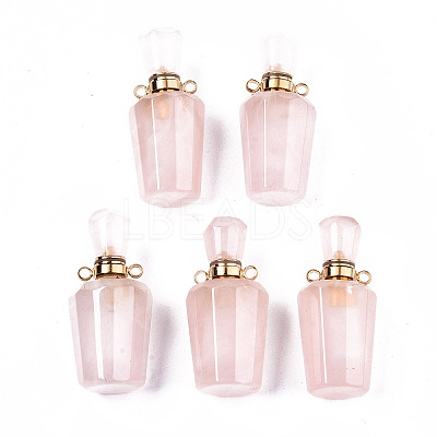 Faceted Natural Rose Quartz Pendants LS-G-T131-14G-1