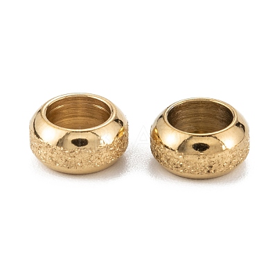 Ion Plating(IP) Frosted 201 Stainless Steel European Beads X-STAS-B020-13G-1