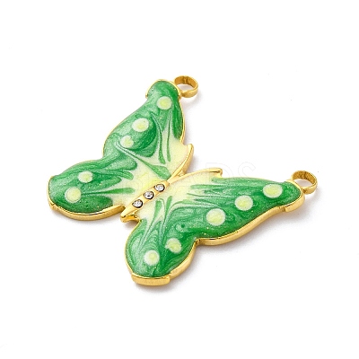 304 Stainless Steel Enamel Pendants STAS-S163-01C-G-1