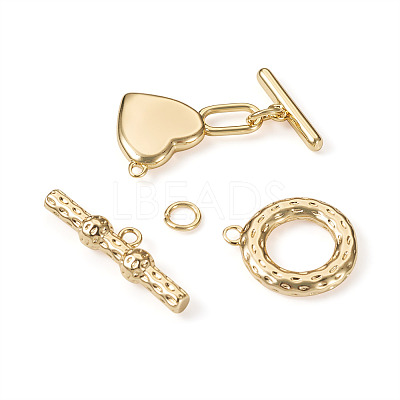 10 Sets 5 Styles Brass Toggle Clasps KK-PJ0001-25-1