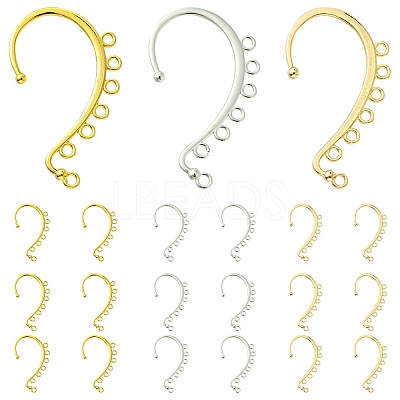 18Pcs 3 Colors Alloy Ear Cuff Findings FIND-FS0002-03-1