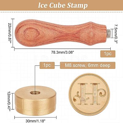 1Pc Brass Stamp Head DIY-OC0008-66H-1