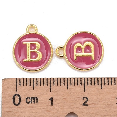 Golden Plated Alloy Enamel Charms ENAM-S118-08B-1