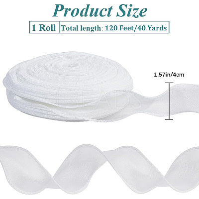 Polyester Organza Ribbons SRIB-WH20020-003A-03-1