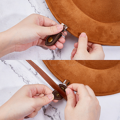 6Pcs Cattlehide Leather Cable Straps HJEW-FH00226-1