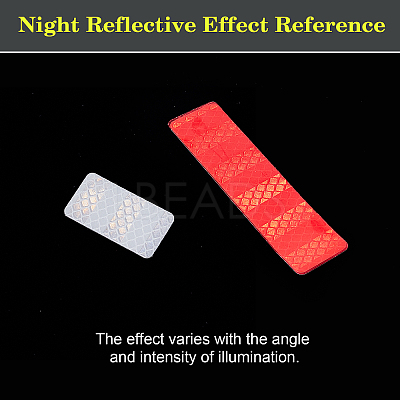 4 Sheet 4 Color Waterproof Plastic Reflective Sticker DIY-GF0004-88-1
