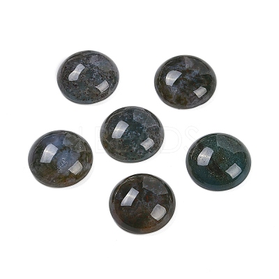 Natural Indian Agate Cabochons G-T020-18mm-38-1