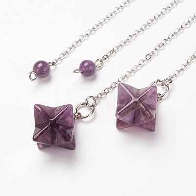 Chakra Natural Amethyst Dowsing Pendulums G-F516-01I-1