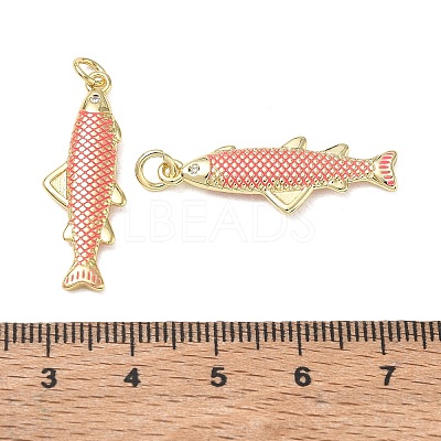 Brass Enamel Pendants KK-CBA9234-13G-02-1