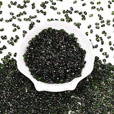 Picasso Spray Painted Glass Seed Beads SEED-T006-04-18-1