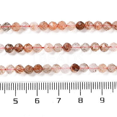 Natural Black Gold Rutilated Quartz Beads Strands G-N342-21C-01-1