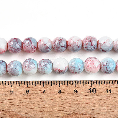Baking Paint Glass Beads Strands DGLA-N003-10mm-C03-1