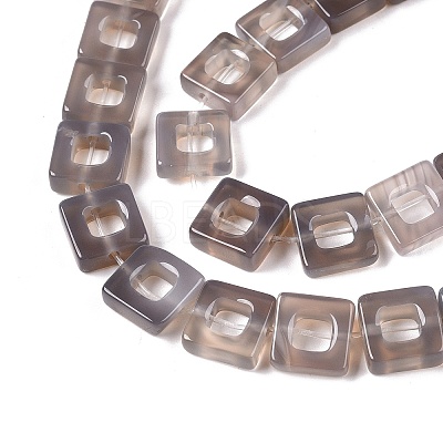 Natural Grey Agate Beads Strands G-N342-102B-1