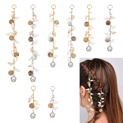 Shell Hair Accessories Chain Clips for Woman Girls 